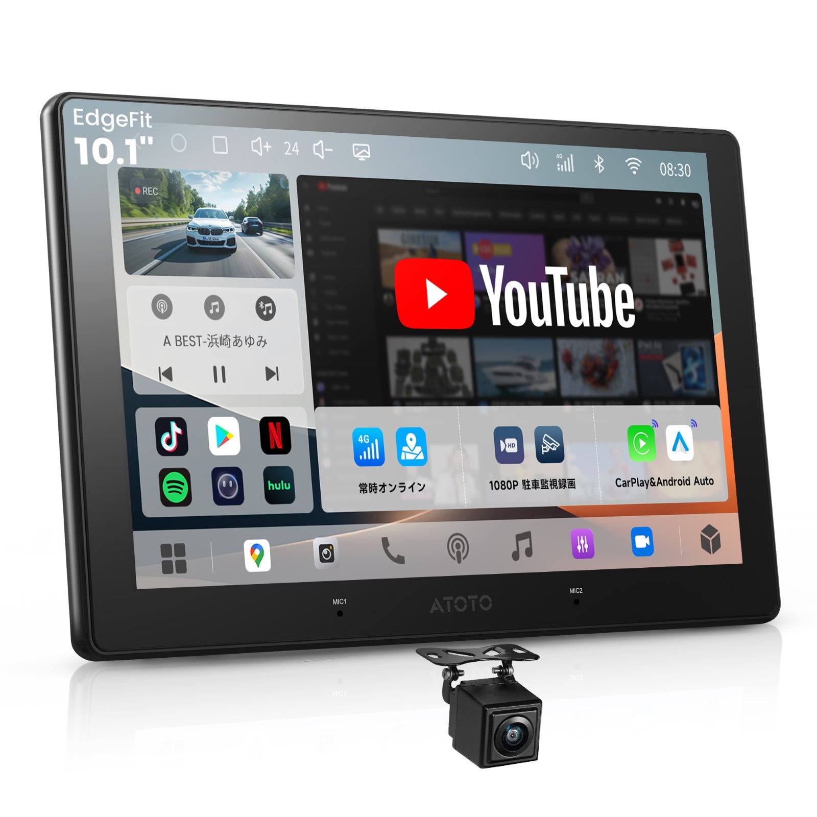 S84G211P-S01 0.1インチ Androidカーナビ 4G内置 AI運転助手 IoTハブ ワイヤレスCarPlay